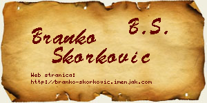 Branko Skorković vizit kartica